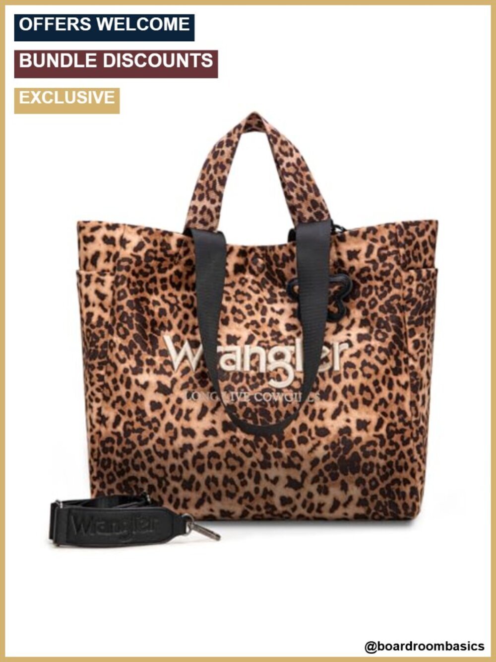 Large Tote Bag with Multiple Pockets, Leopard Print Purse for Work Travel Gym